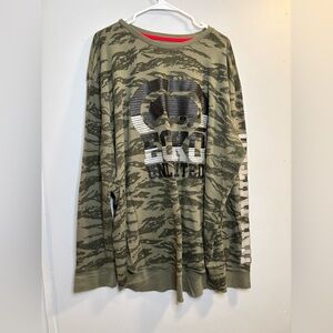 Ecko Unlimited Olive Green Long Sleeve Top